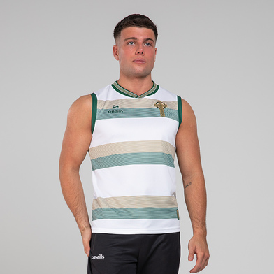 O'Neills Men's Celtic Cross Hooped Vest White / Bottle / Gold