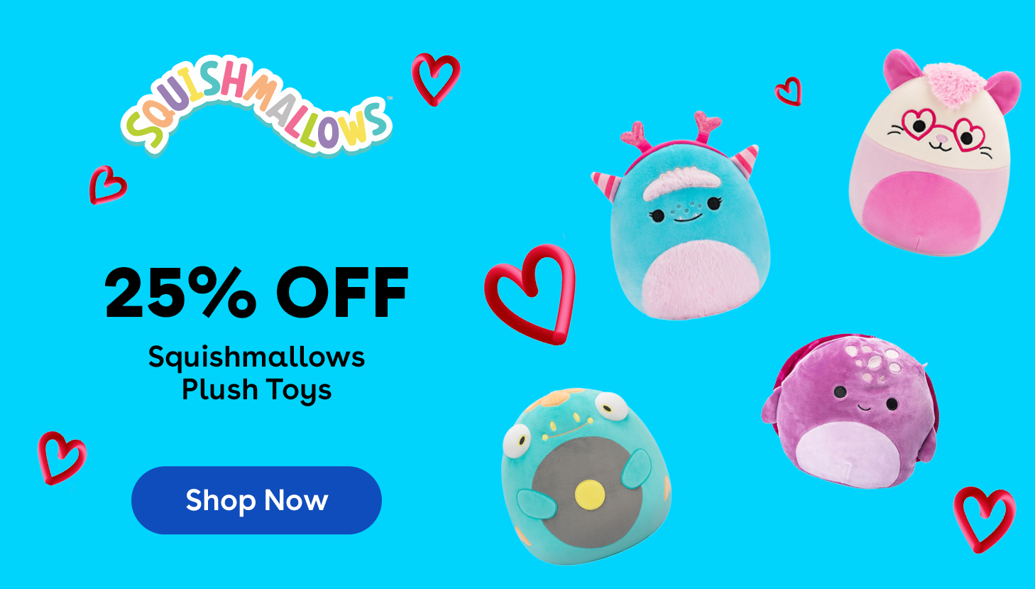 25% OFF Squishmallows Plush Toys