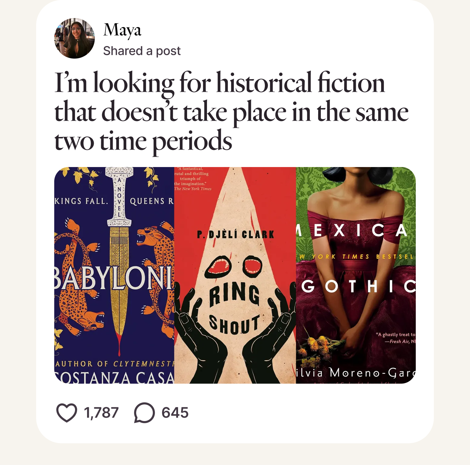 Post from Maya