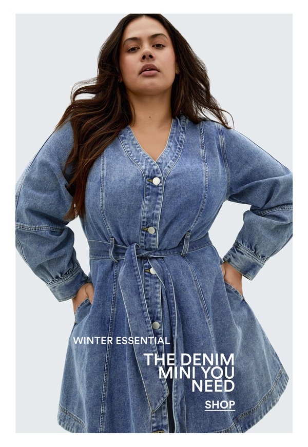 Shop the Demi Belted Denim Mini Dress