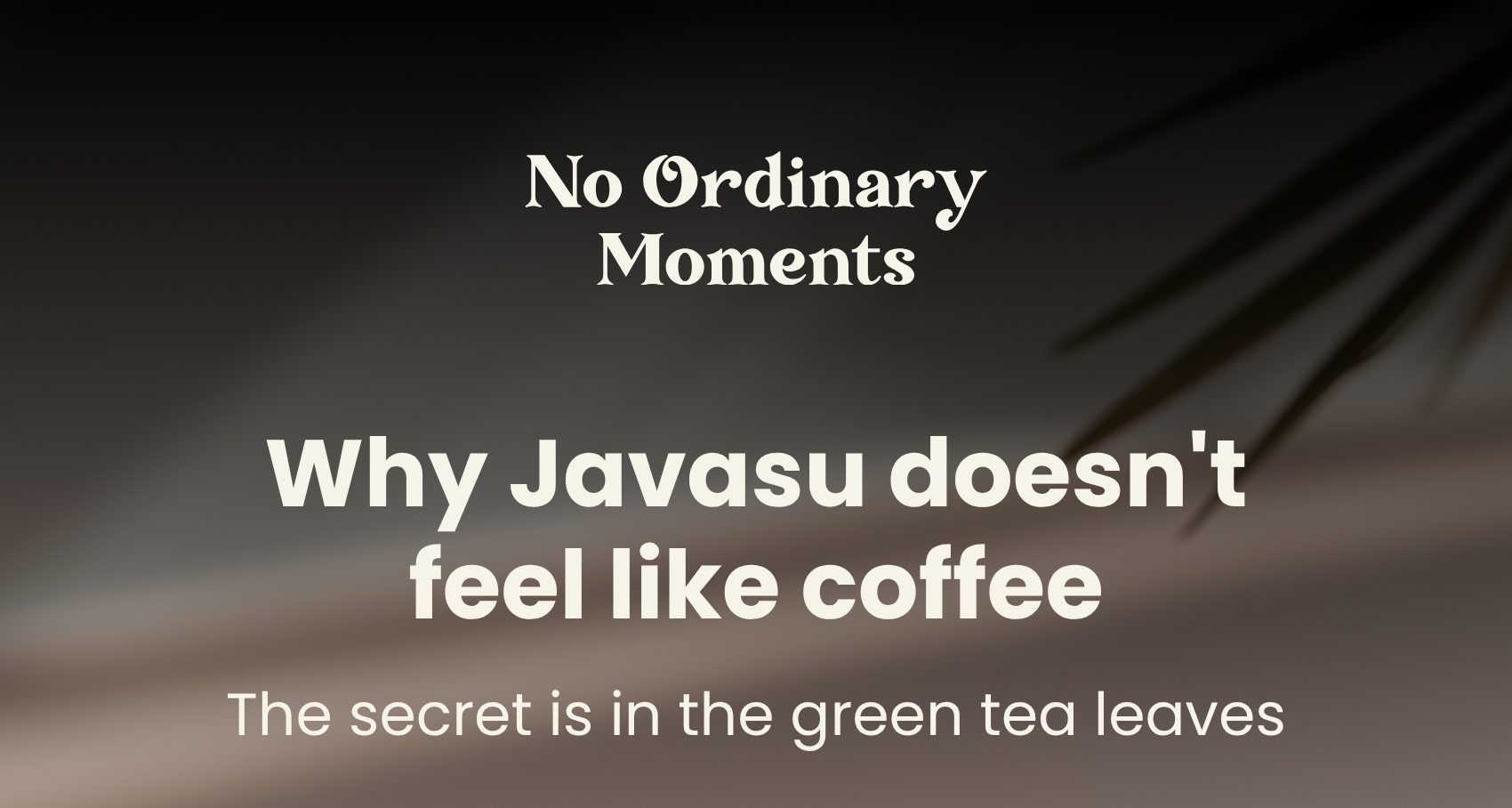 No Ordinary Moments
