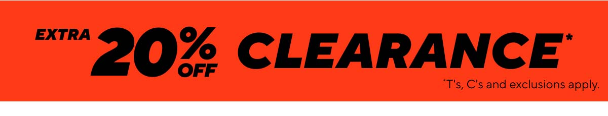 Extra 20% Off Clearance