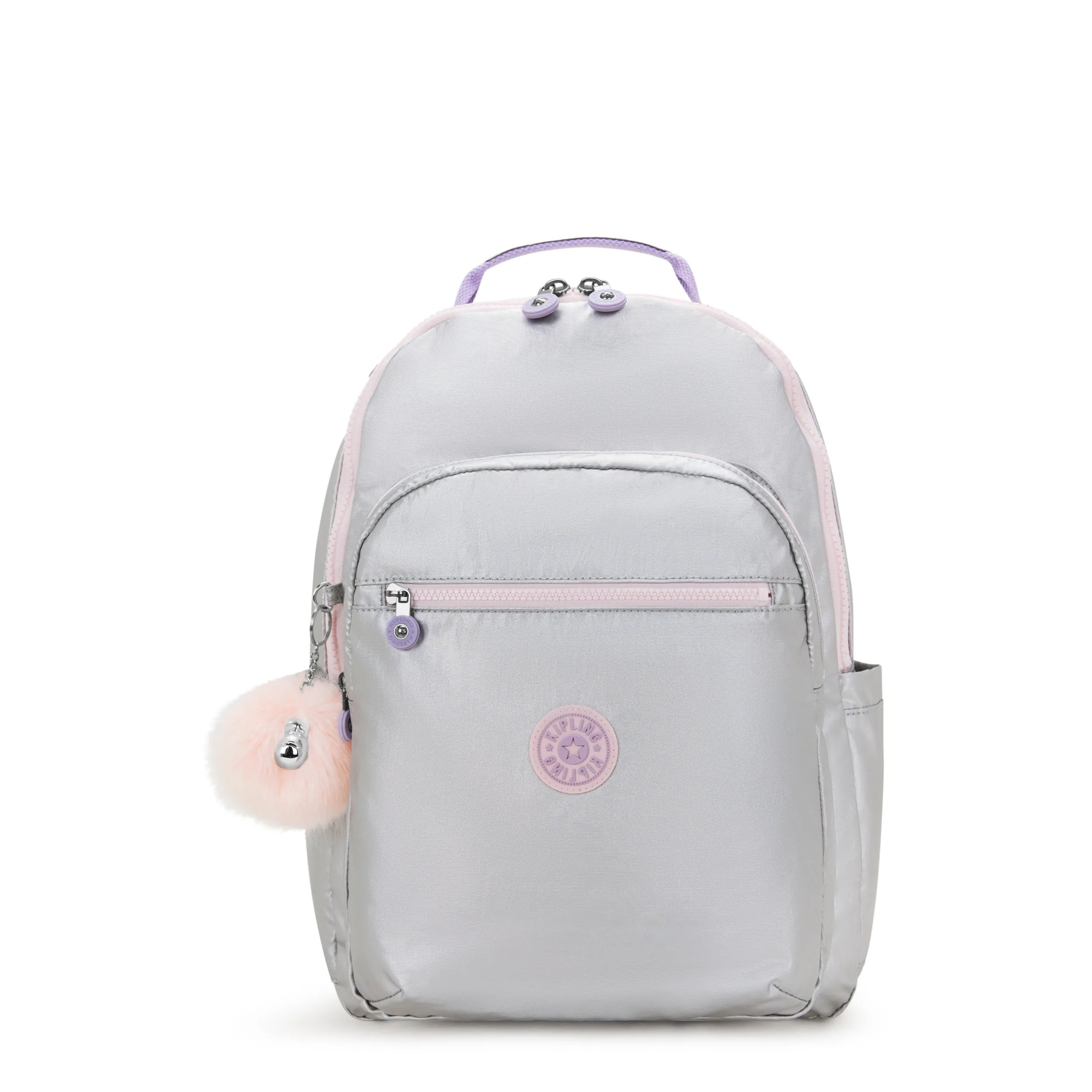 Seoul Large Metallic 15" Laptop Backpack-Silver Glow Metallic