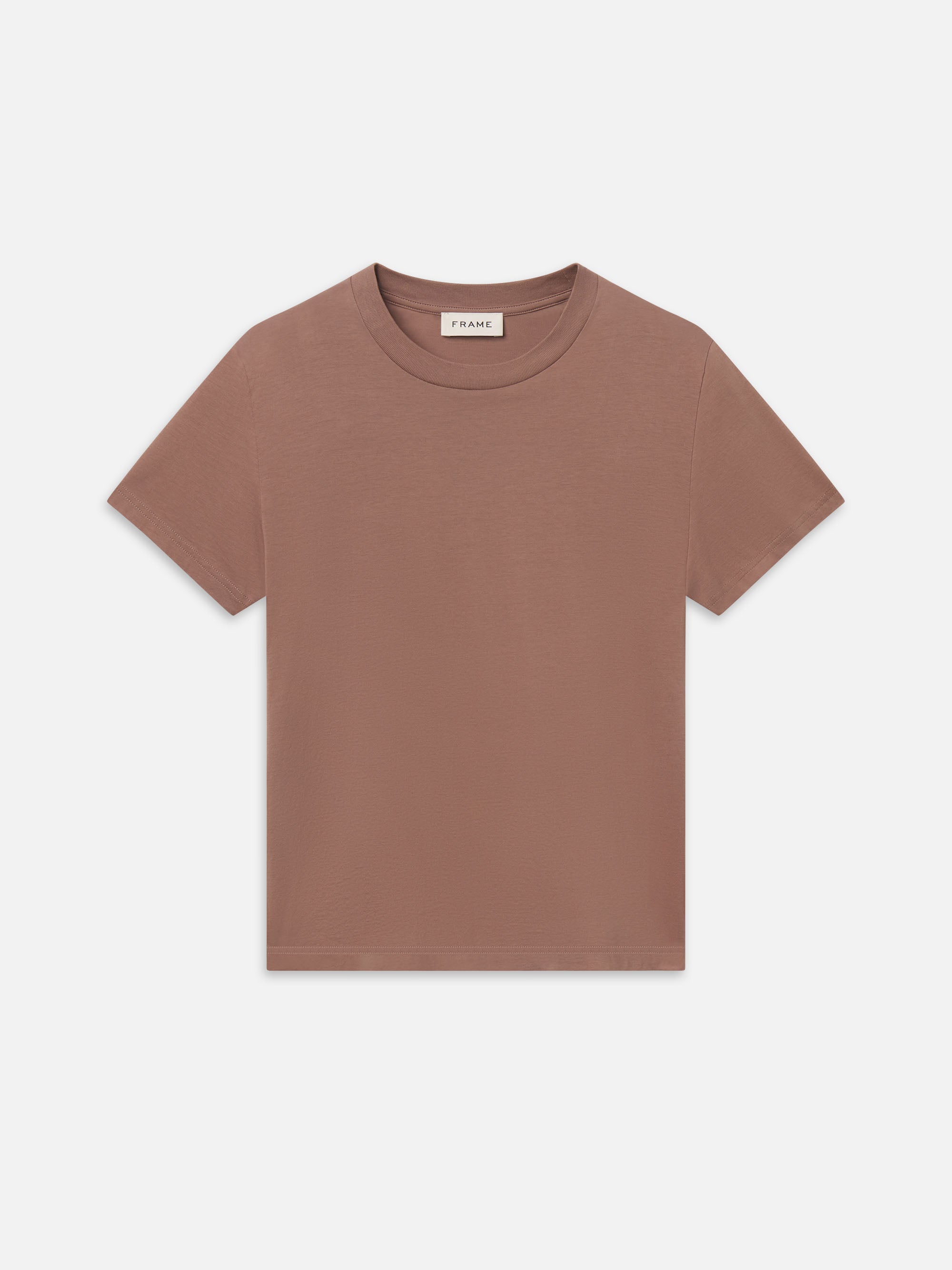 LIGHT COTTON TEE IN WARM MAUVE