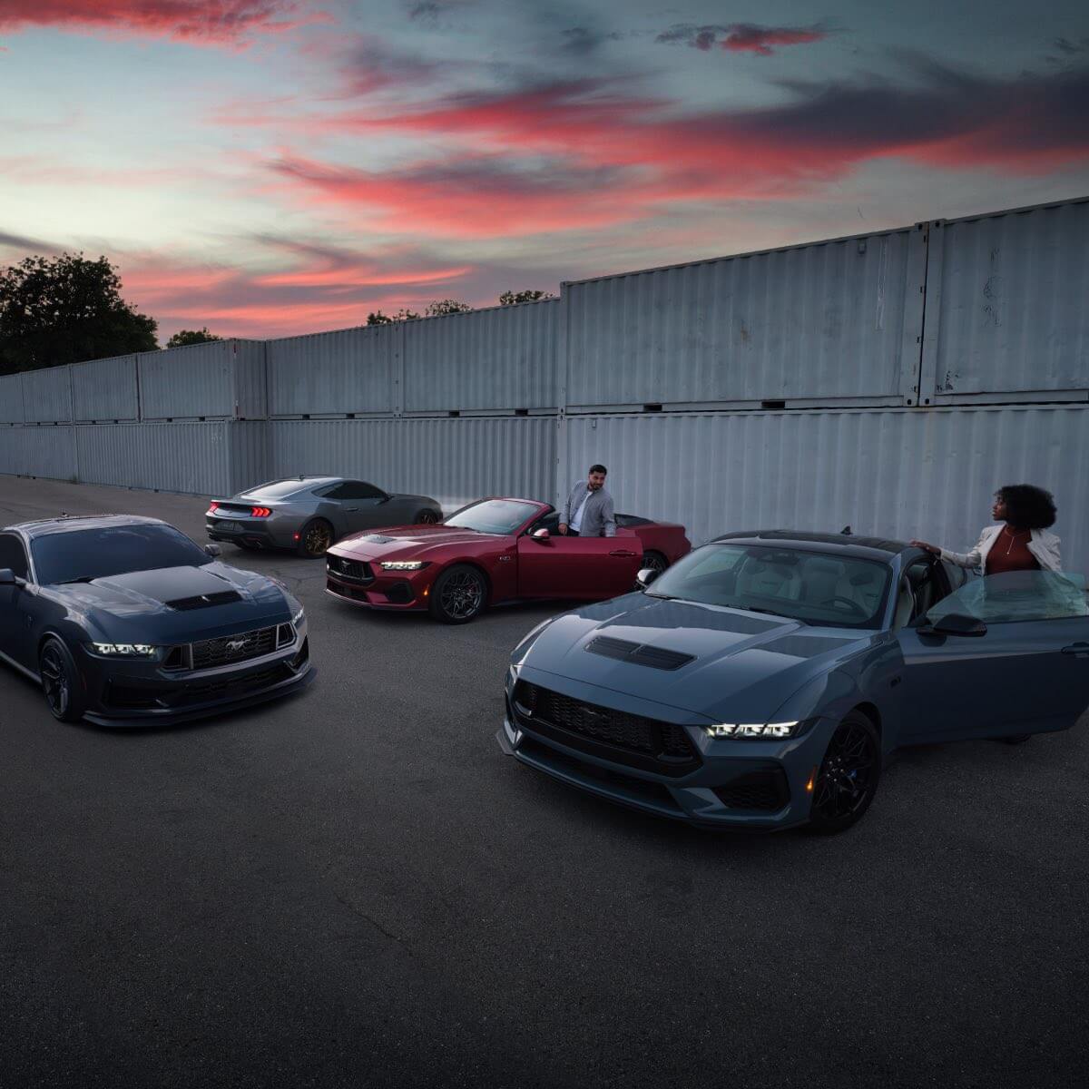 Four Ford Mustang&reg; models parked together