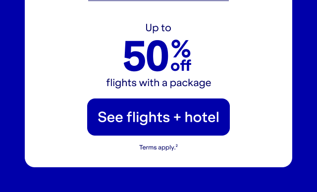 Roundtrip flights + 2 hotel nights from JFK to MCO. Terms apply(2).
