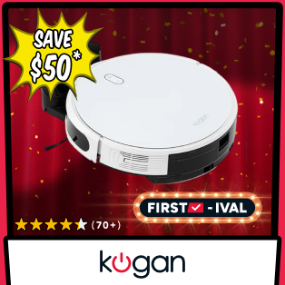 Kogan SmarterHome™ LX14 Laser Robot Vacuum Cleaner and Mop (White) Product Image