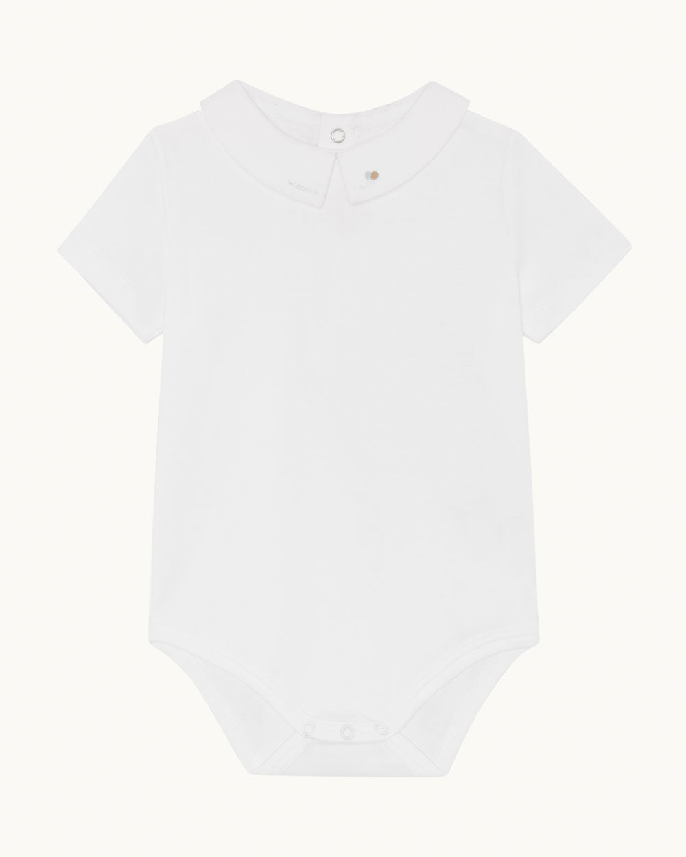 Image of Race Car Embroidered Collar Onesie