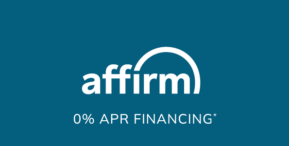 Affirm logo with 0% APR financing offer.