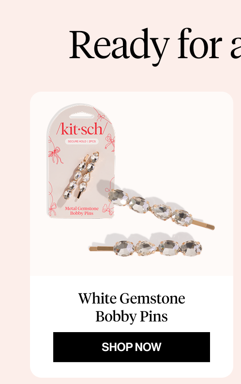 Ready for a Close-Up? White Gemstone Bobby Pins