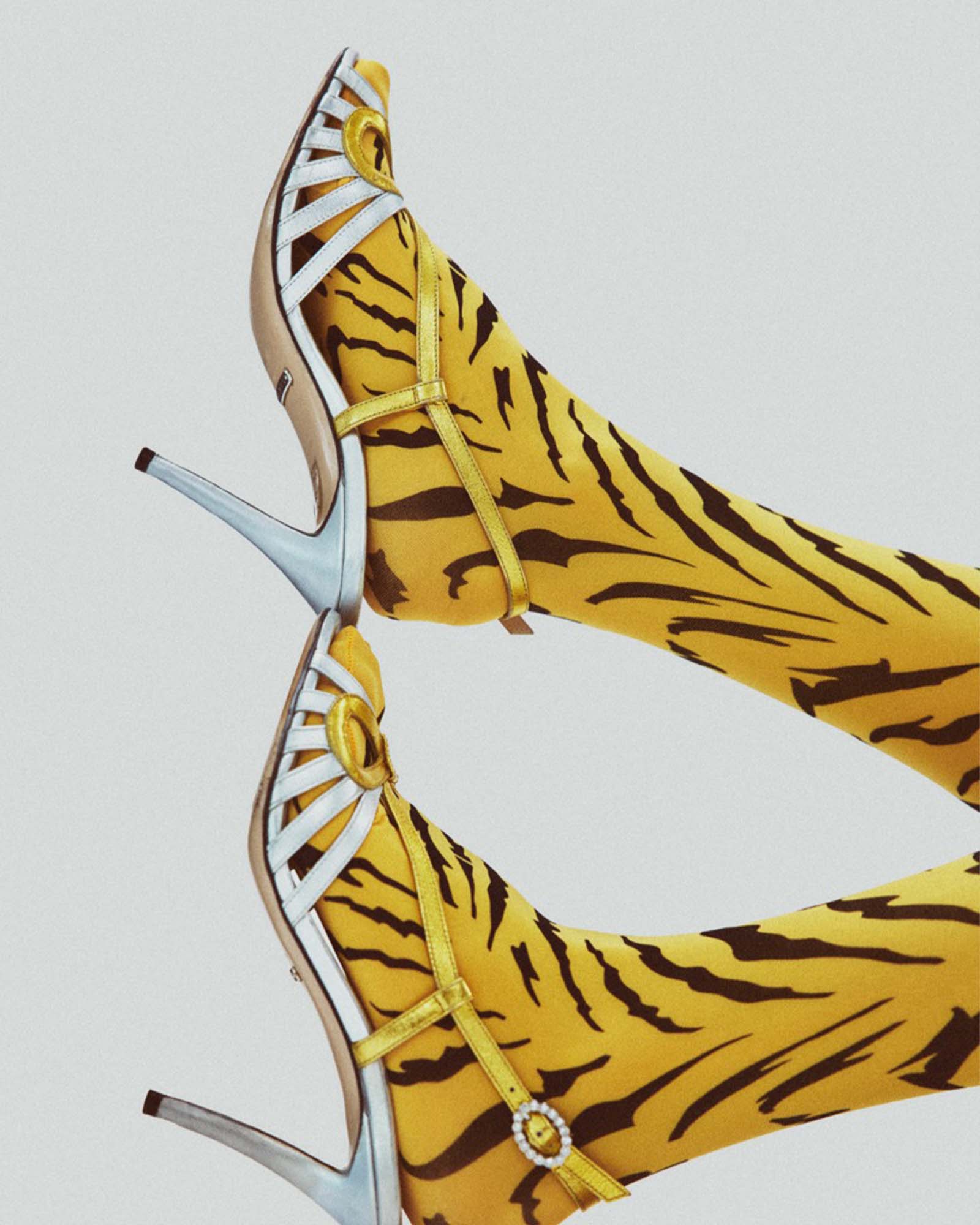 Roxana Tiger Tights Orange