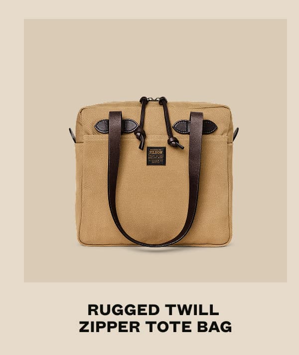 Rugged Twill Zipper Tote