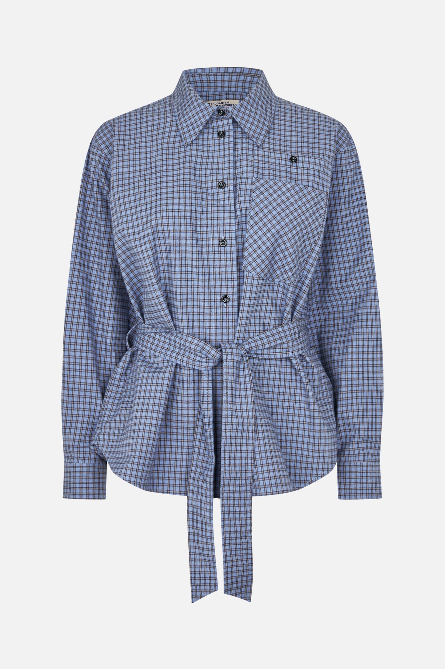 Blue check shirt