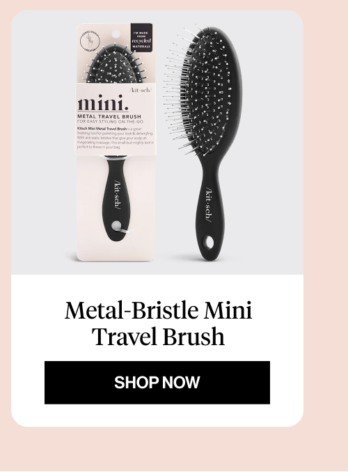 Metal-Bristle Mini Travel Brush
