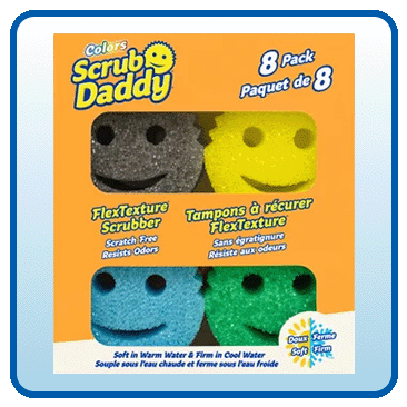 Scrub Daddy Sponges, Colors Variety, 8-Count