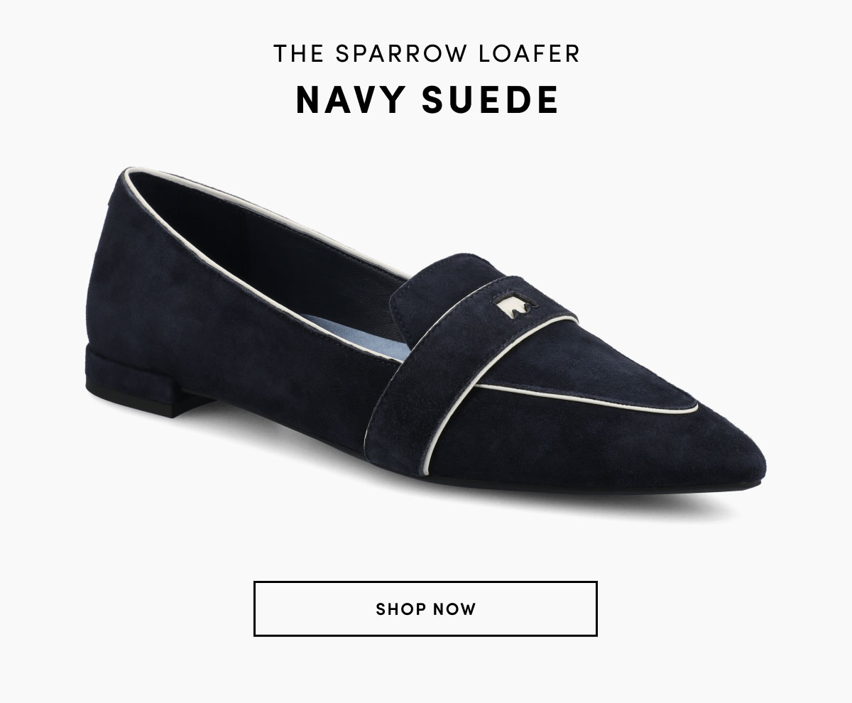 The Sparrow Loafer in Navy Suede