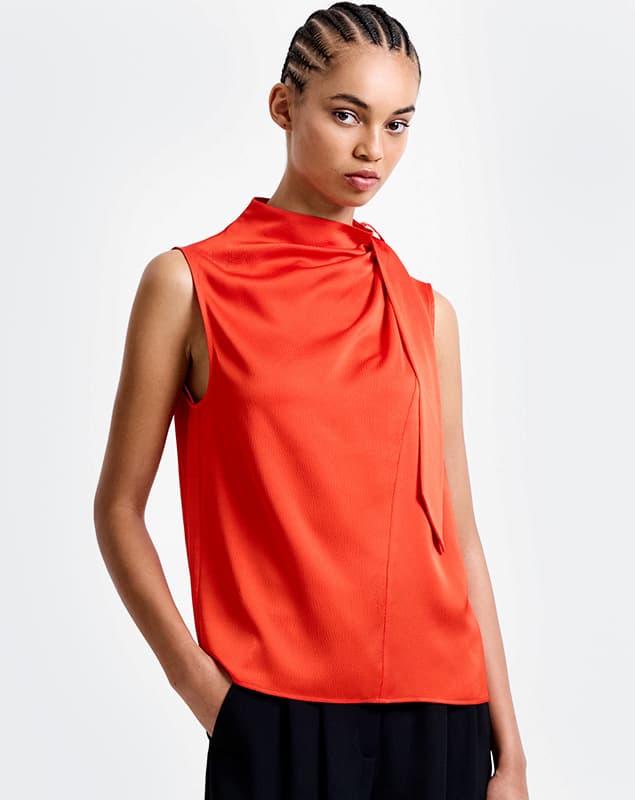 Eliza Satin Drape Top