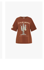 Shop the Indigo Cactus Oversized Cotton Tee