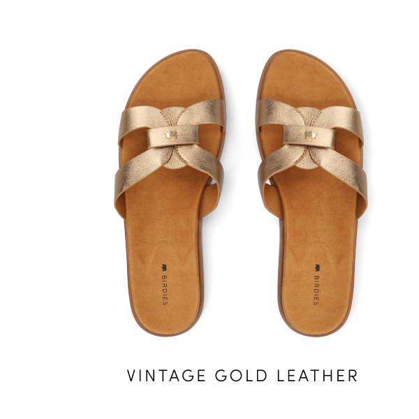 Vintage Gold Leather
