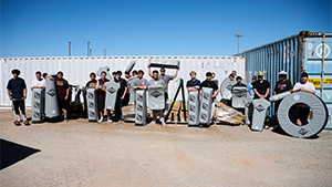 Raiders drop-off equipment to Pahrump Valley High School football team