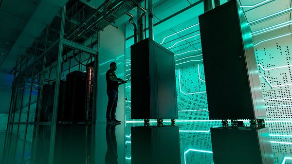 Liquid cooled servers in an installation at the Global Switch Docklands data centre campus in London