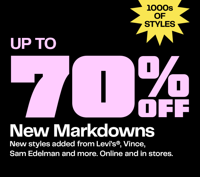 Up to 70% Off New Markdowns