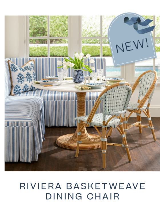 Riviera Rattan Basketweave Dining Chair