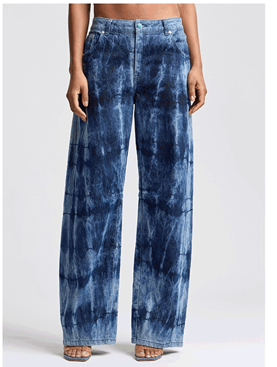 Mid-Rise Tie-Dye Curve Jeans