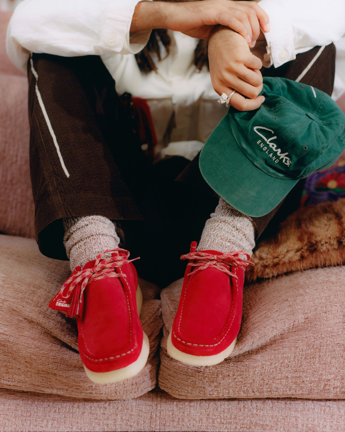 Wallabee Red Suede