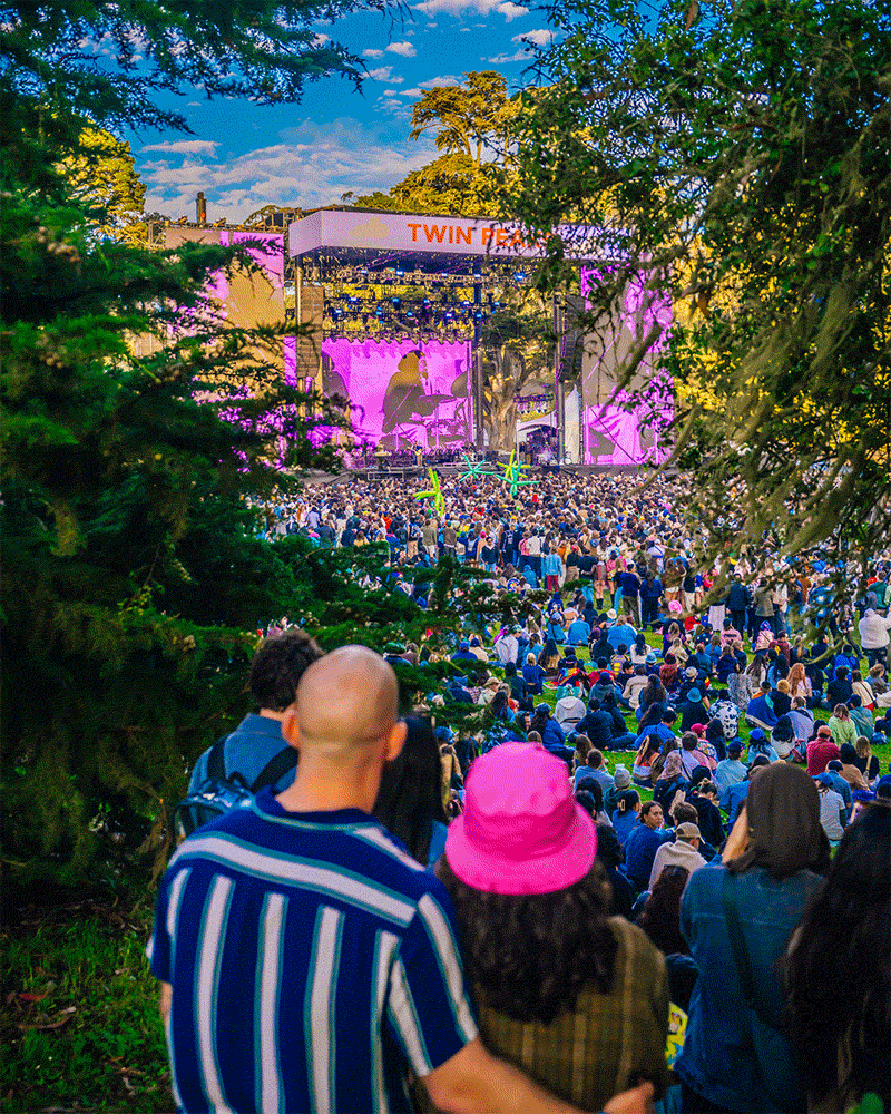 Three looping photos from Outside Lands festival