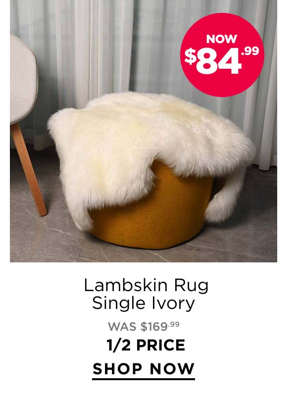 Lambskin Rug Single Ivory