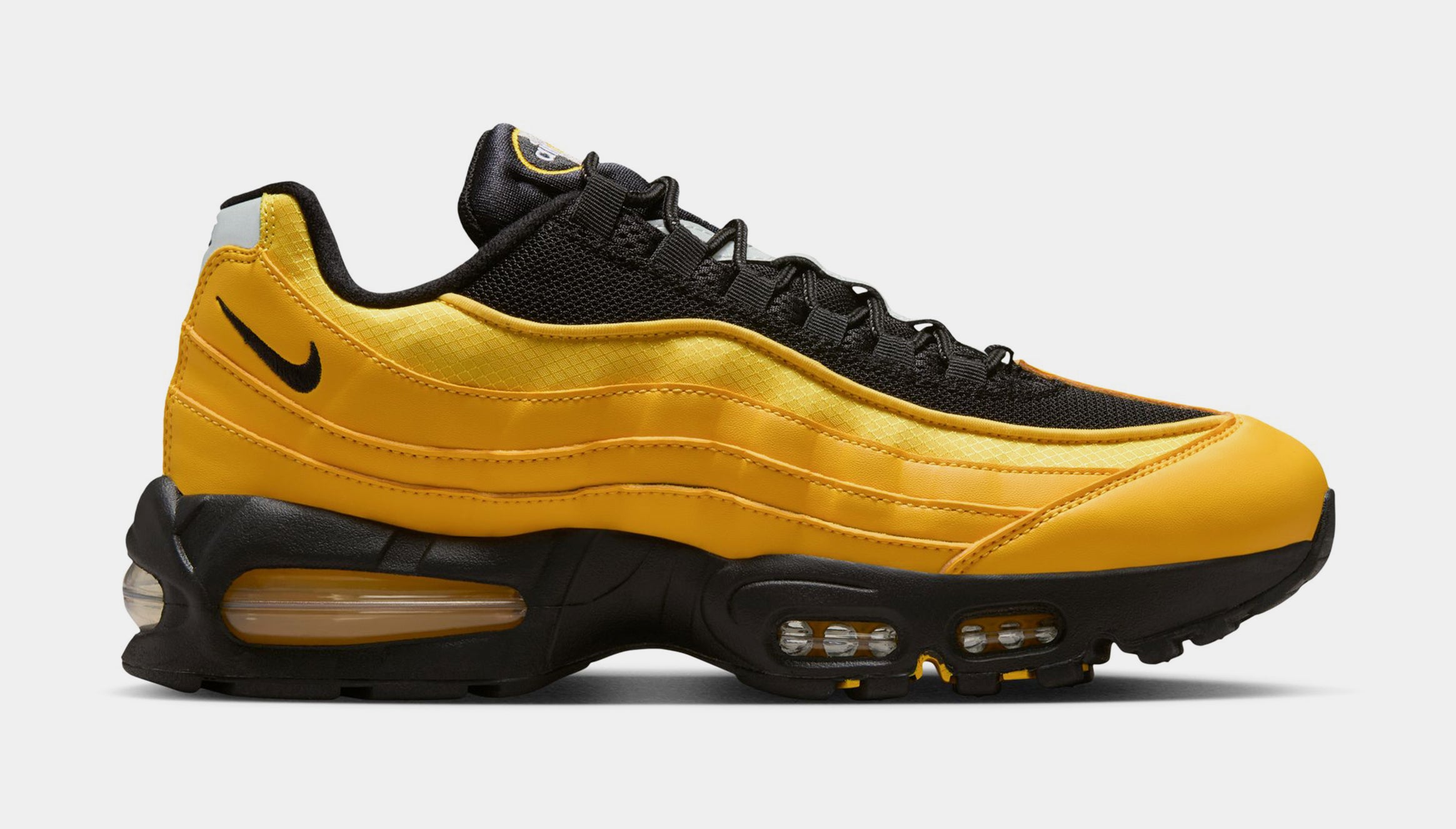 Image of Air Max 95 OG Big Bubble Mens Running Shoes (Varsity Maize/Metasllic Silver/Black)