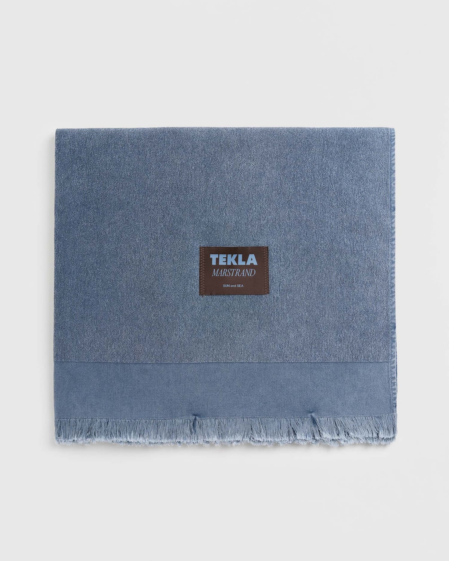 Sun Bleached Navy Terry beach towel