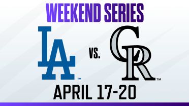 Get your tickets to the Dodgers Weekend Series, April 17 through 20.
