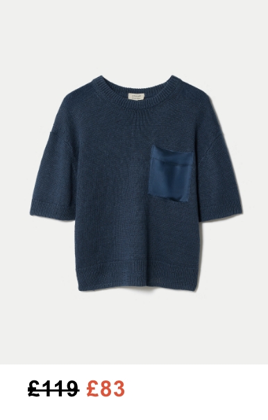 Linen Silk Pocket T-shirt