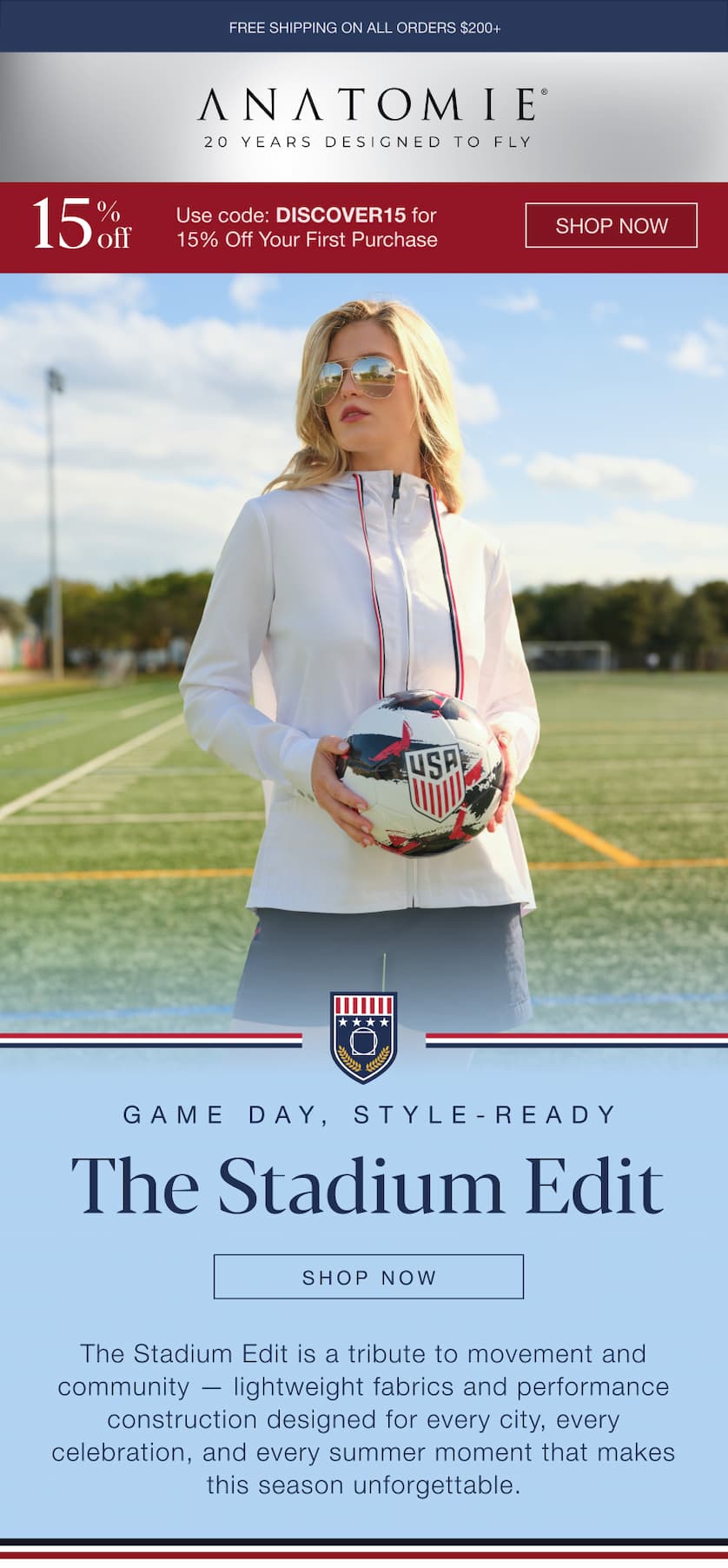 Game Day, Globe-Ready. THE STADIUM EDIT. SHOP NOW