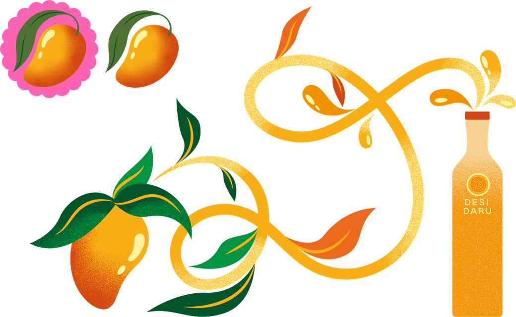 Alphonso mangoes distilled into Desi Daru