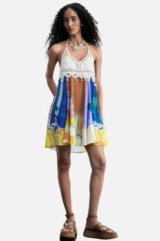 Sleeveless printed dress