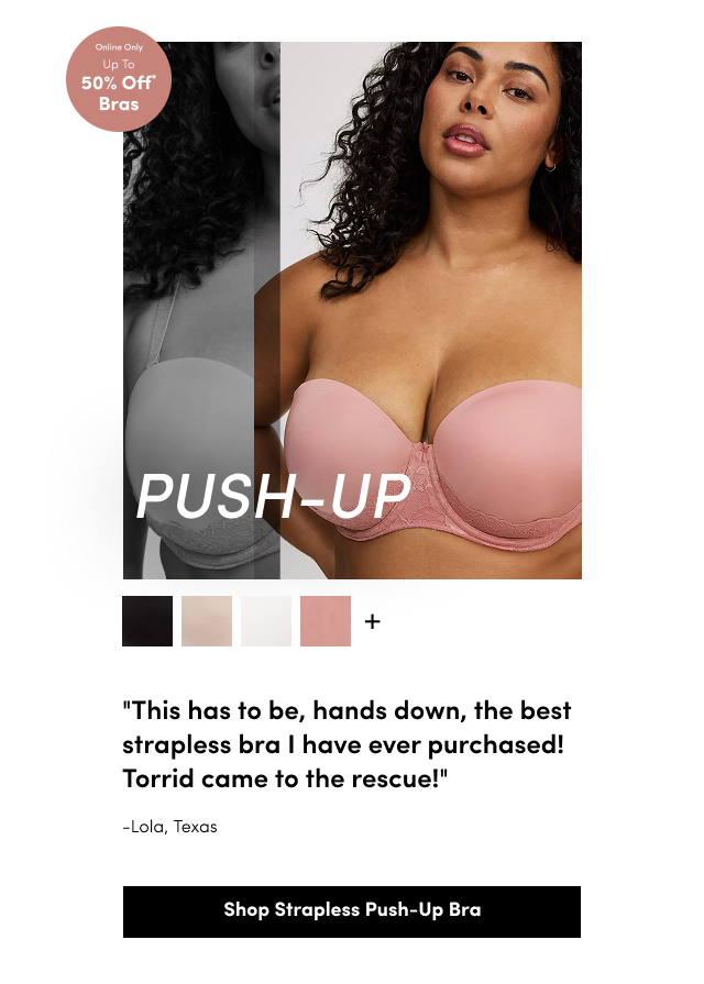 Shop Strapless Push-Up Bra