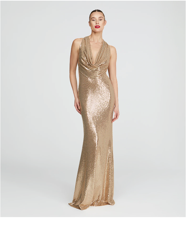 Milana Disco Jersey Gown
