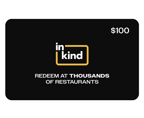 inKind One eGift Card, Thousands of Restaurants ($100 Value)
