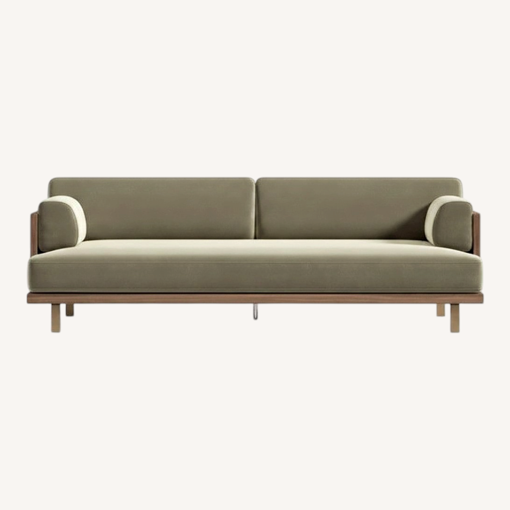 Image of Rove Concepts Green Velvet 3+ Seater Sofa