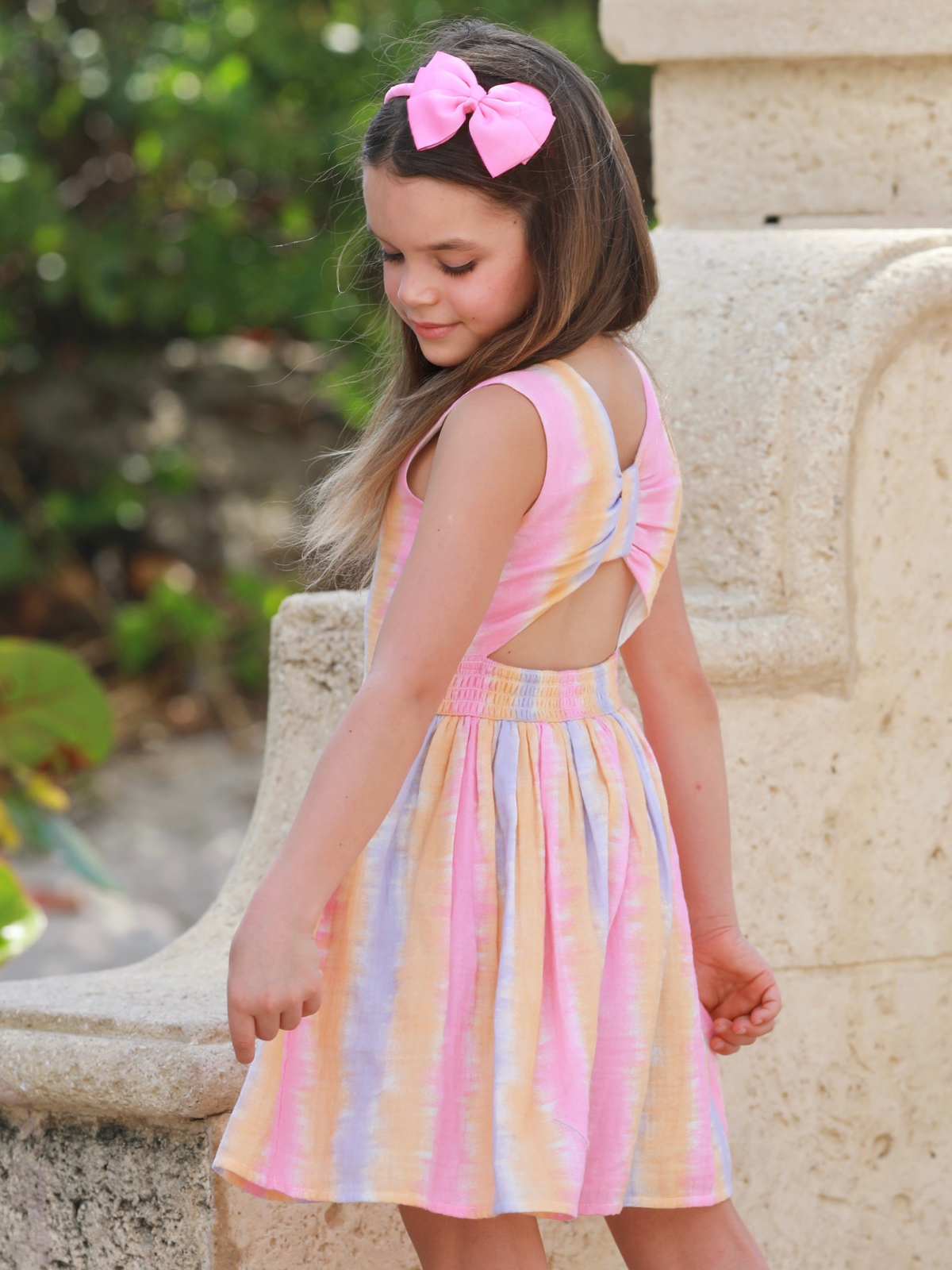 Image of Sunset Dream Open Back Twirl Dress