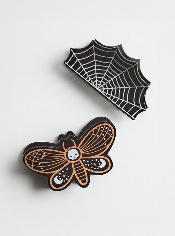 Moth & Spider Web Clip Set