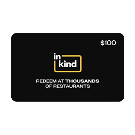 inKind One eGift Card, Thousands of Restaurants ($100 Value)