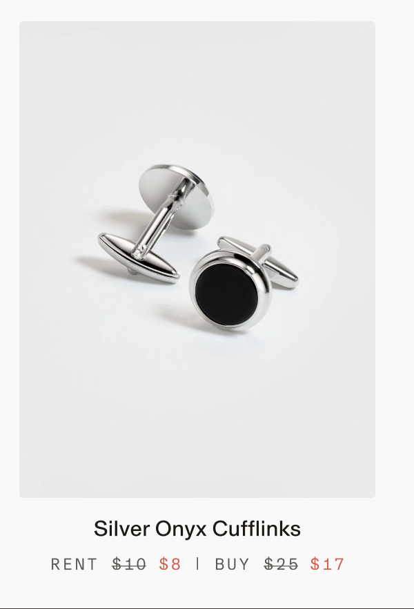 Silver Onyx Cufflinks