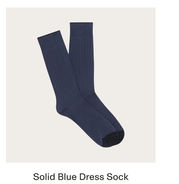 Solid Blue Dress Sock