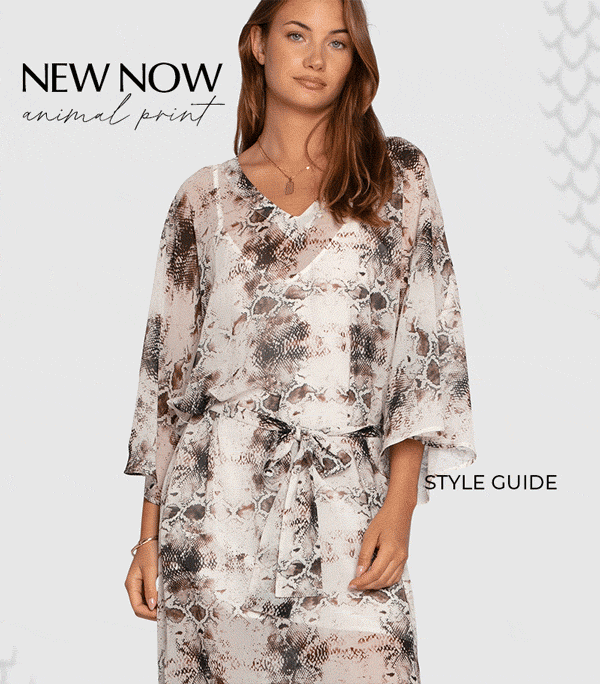 Heart On Fire Snake Print Kaftan - Chocolate