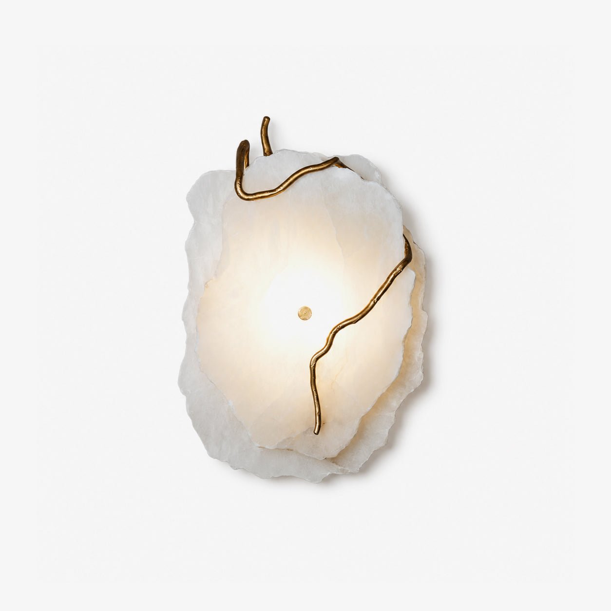 Image of Gilded Branch Alabaster Wall Lamp