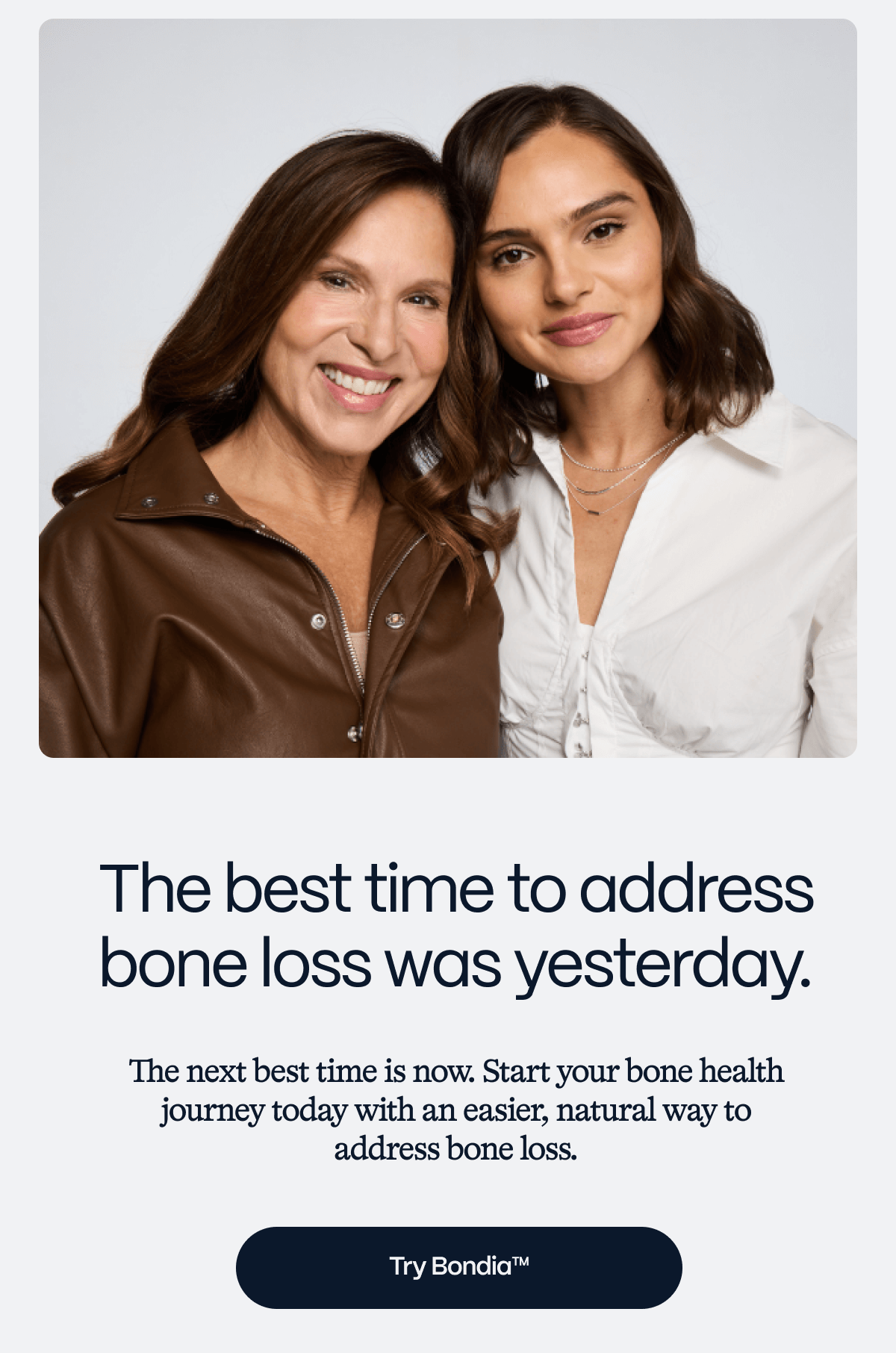 The best time to address bone loss was yesterday
